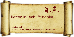 Marczinkech Piroska névjegykártya